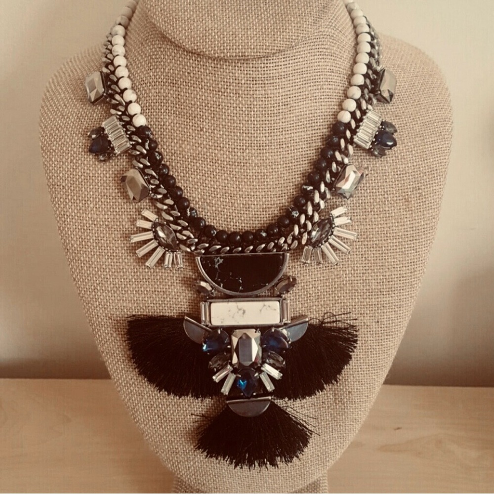 Chloe + Isabel Black and Silver Necklace and Earrings with Blue Accents. Hero! - Picture 11 of 11